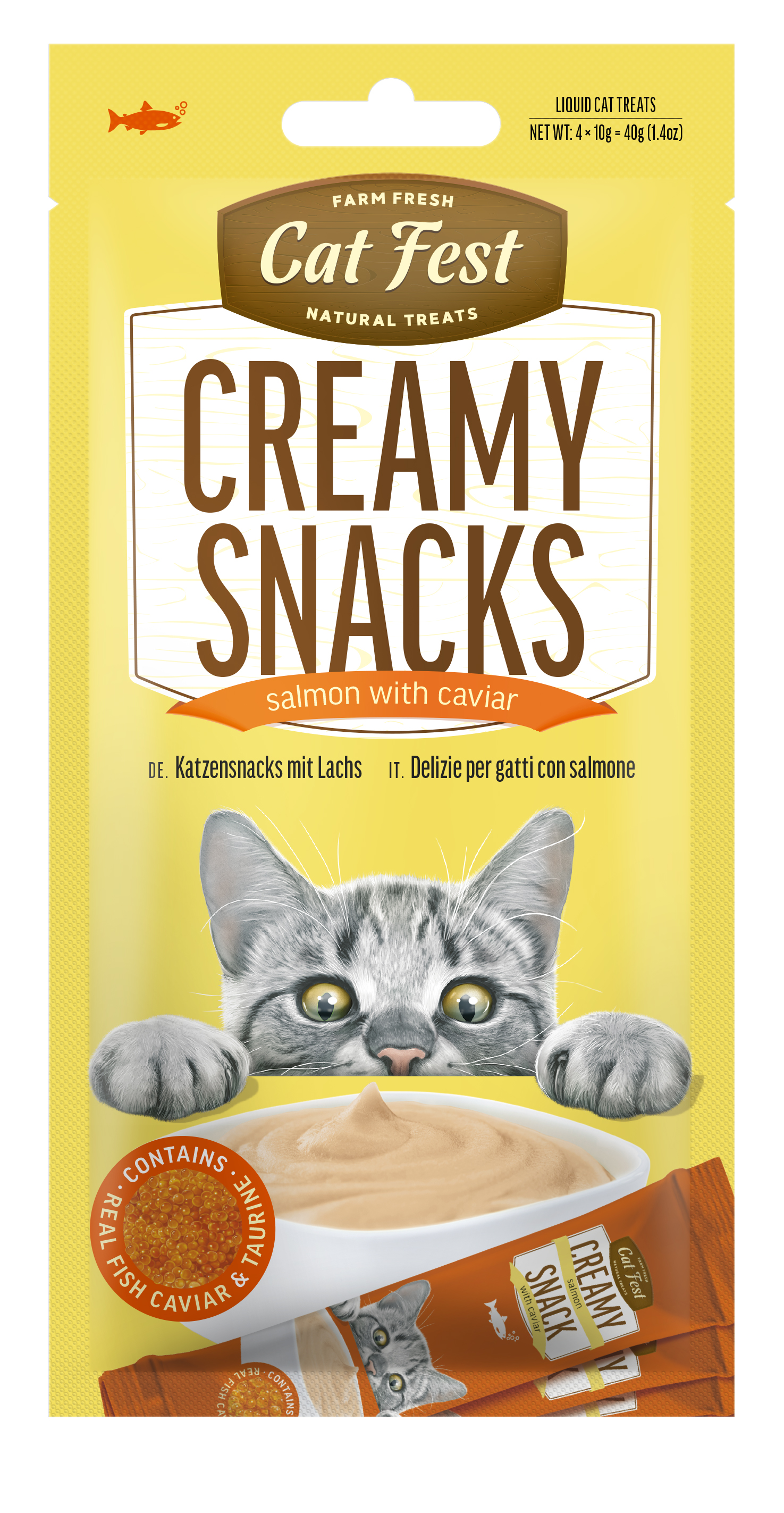 Купить  Лакомства - Cat Fest Creamy snacks with Salmon and Caviar..