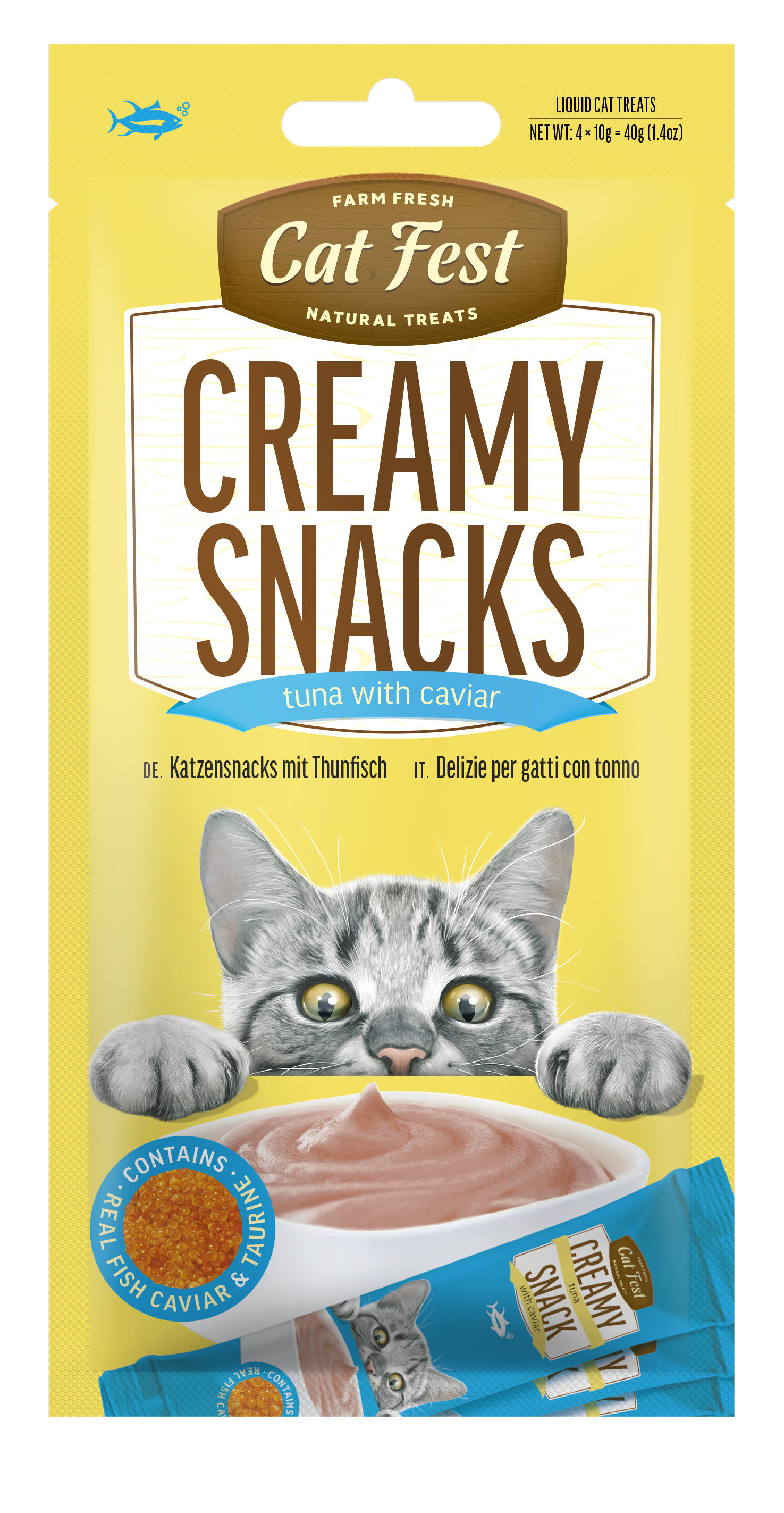 Cat Fest Creamy snacks with Tuna and Caviar