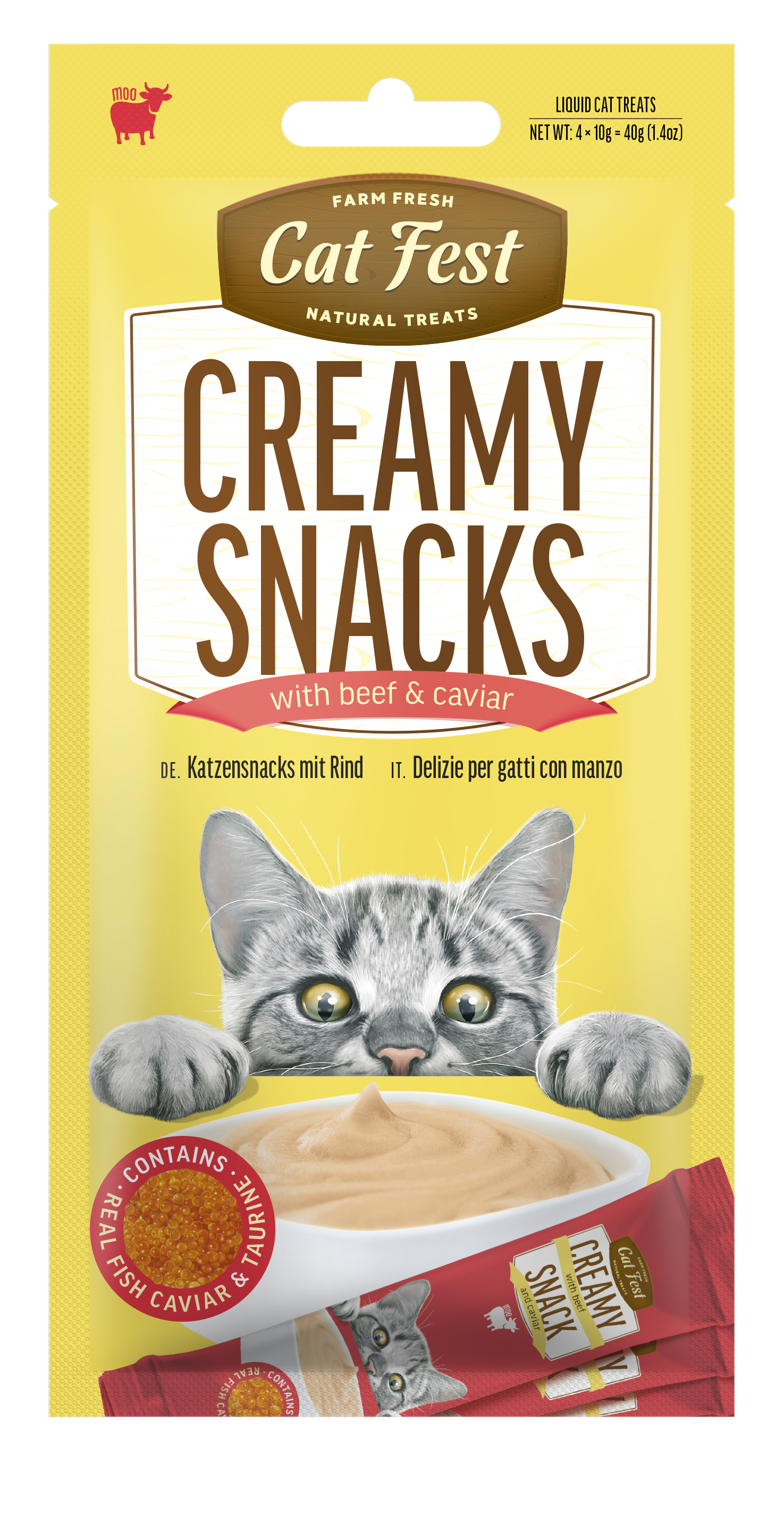 Cat Fest Creamy snacks with Beef and Caviar