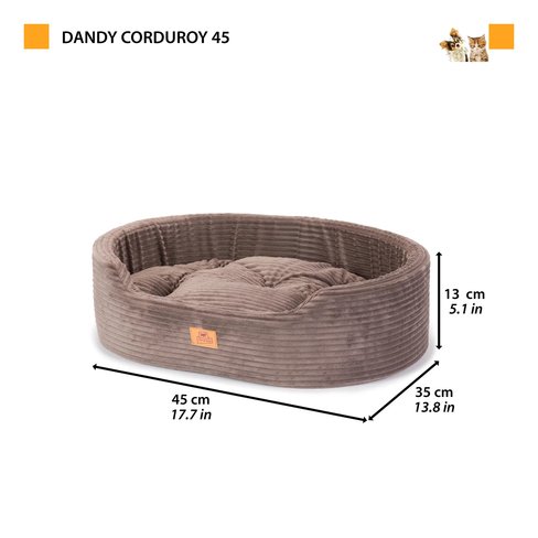 Pernă din bumbac DANDY 45 Corduroy