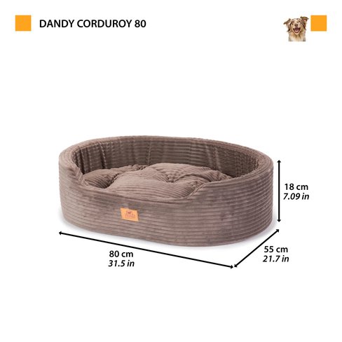 Pernă din bumbac DANDY 80 Corduroy