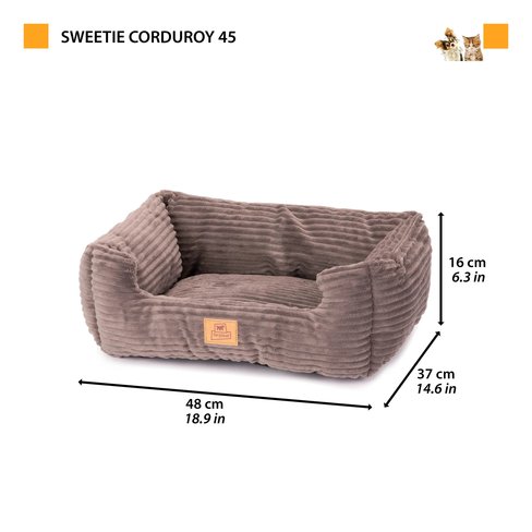 Canapea din material textil SWEETIE Corduroy