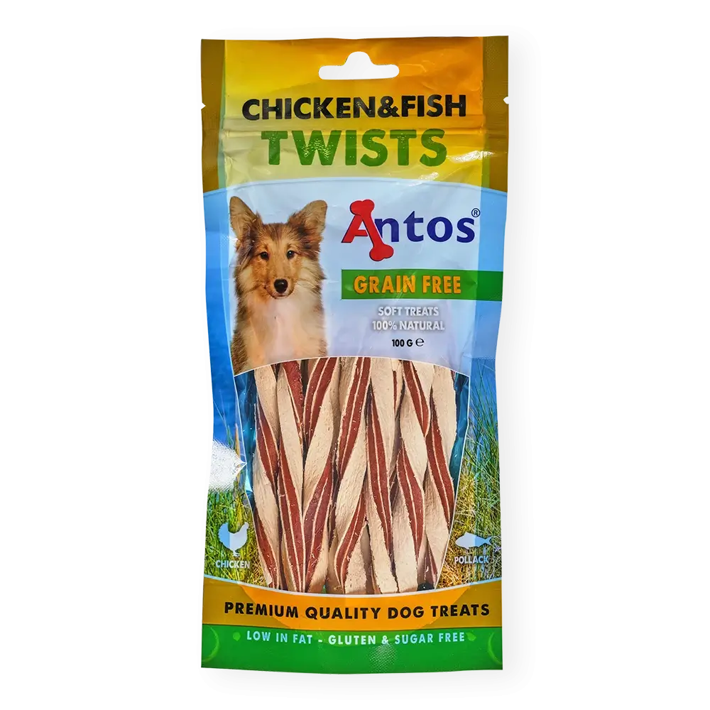 Antos Chicken & Fish Twists 100gr