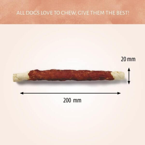 Antos Ruld din piele brută albă + rolă de rață 8″ 2 buc.