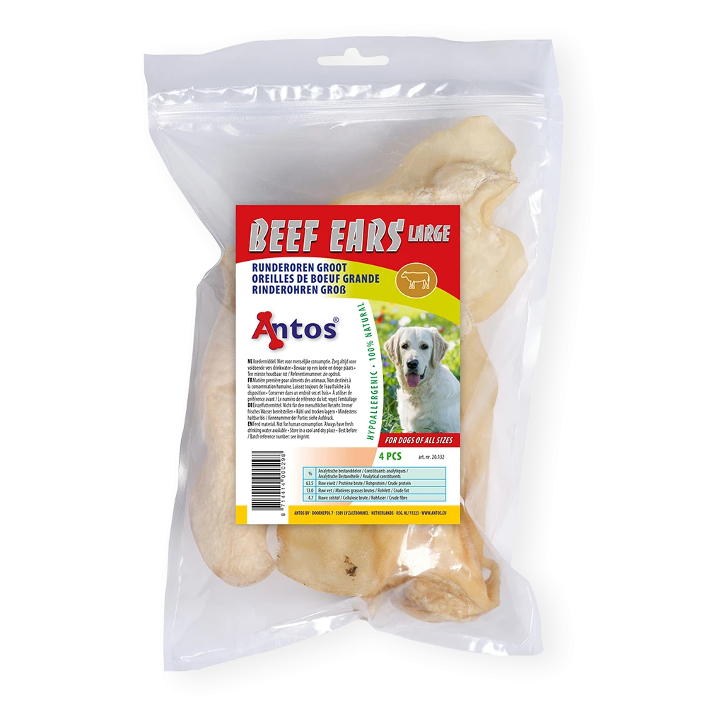 Antos Beef Ears Large 4 pcs