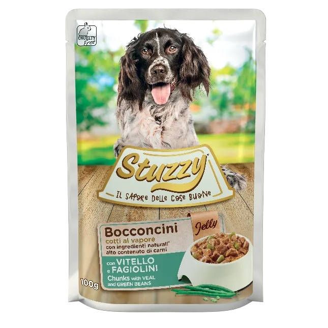 Cumpara  Hrană umedă pentru câini - STUZZY DOG CHUNKS Pouch Veal/Beans in Jelly 1..