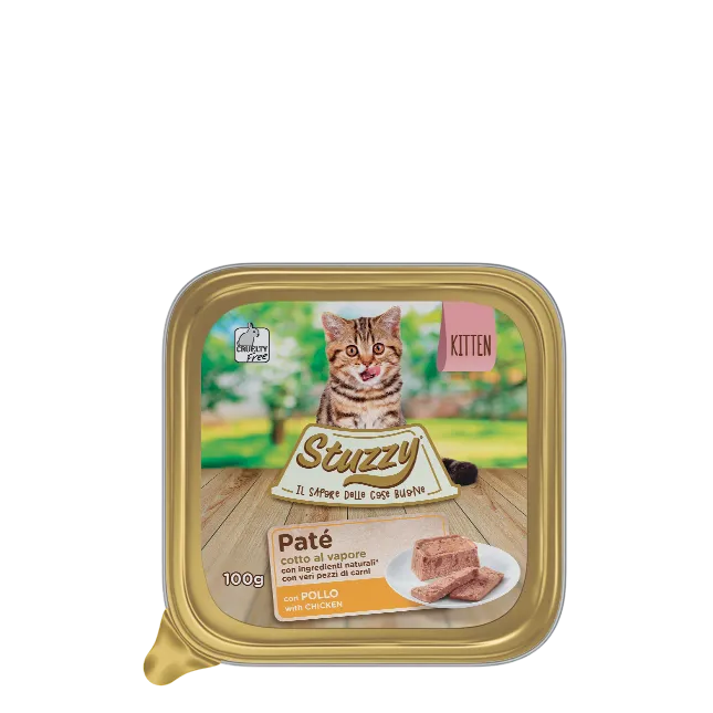 Cumpara  Pentru pisici - STUZZY CAT PATE KITTEN CHICKEN 100gr..