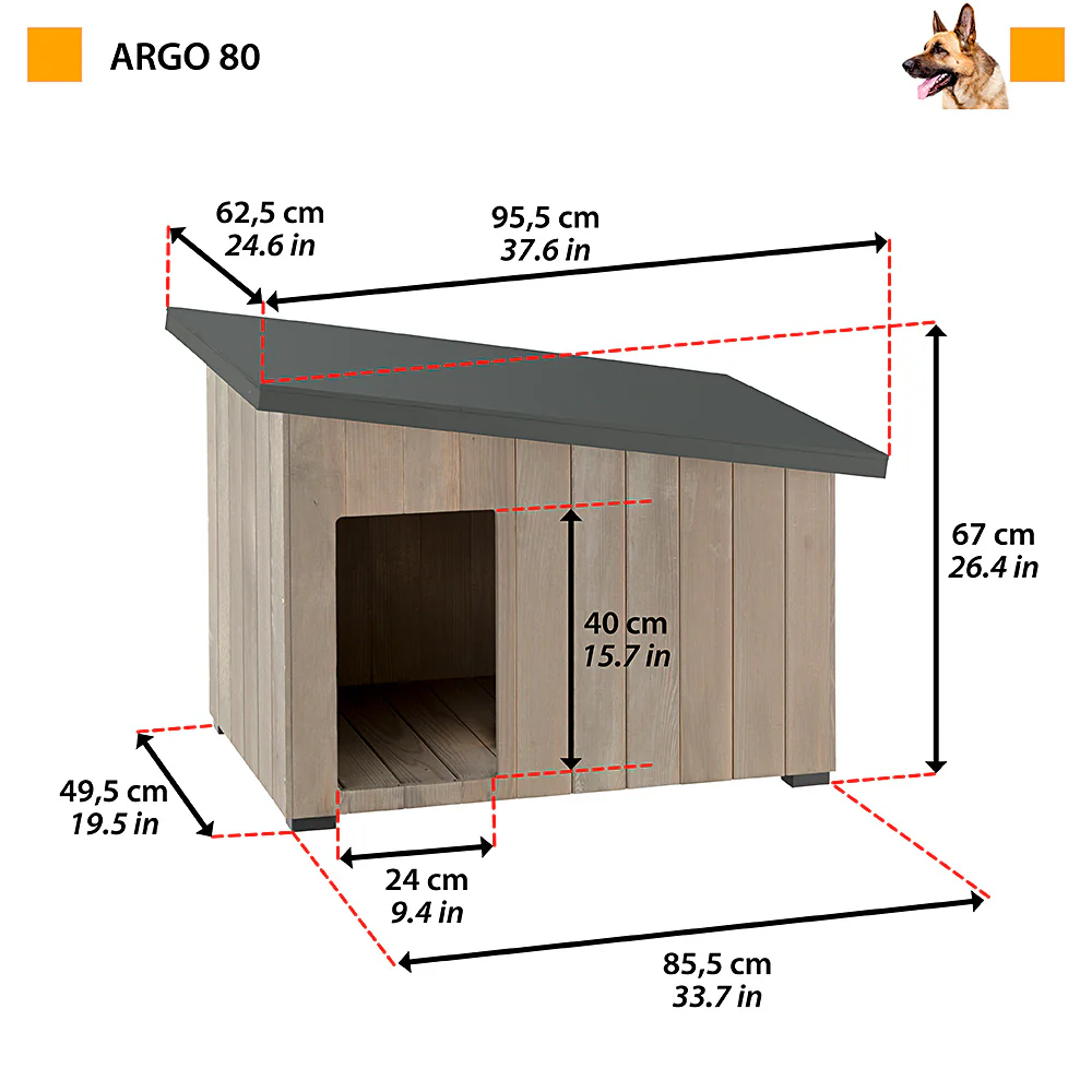 Будка деревянная  ARGO 80