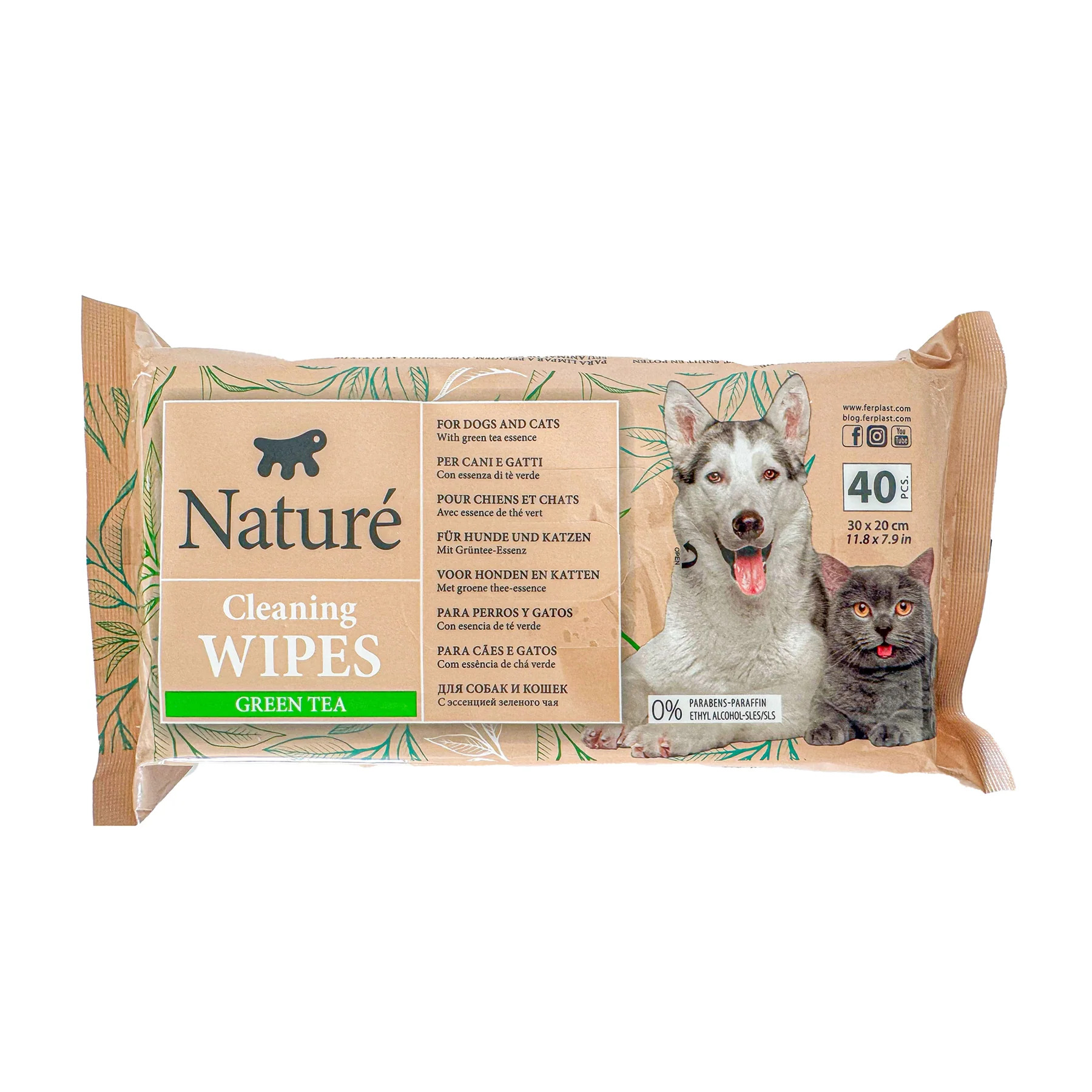 Салфетки для животных NATURE Green Tea
