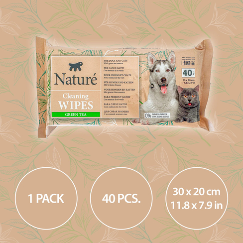 Салфетки для животных NATURE Green Tea