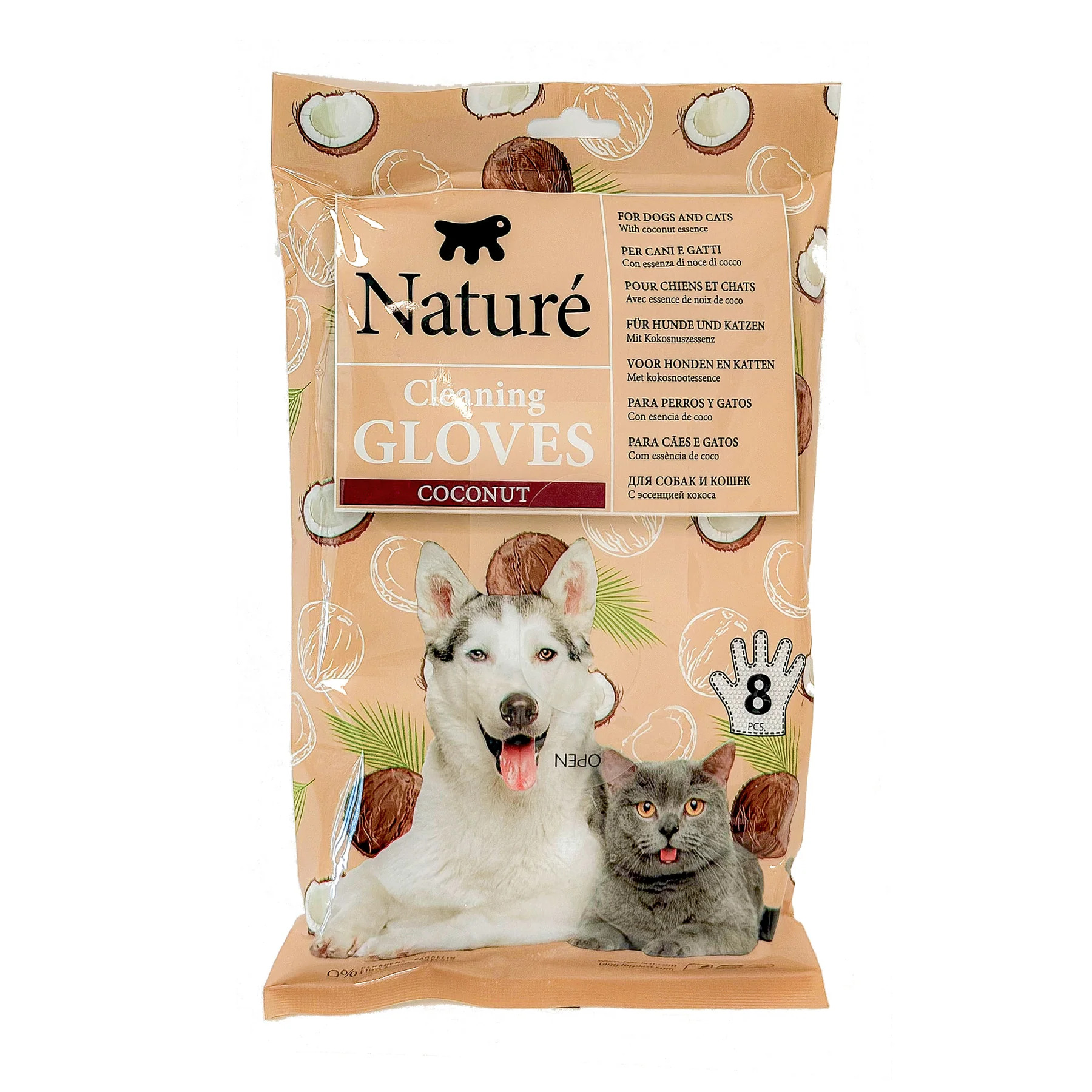 Влажные очищающие перчатки Nature Glove