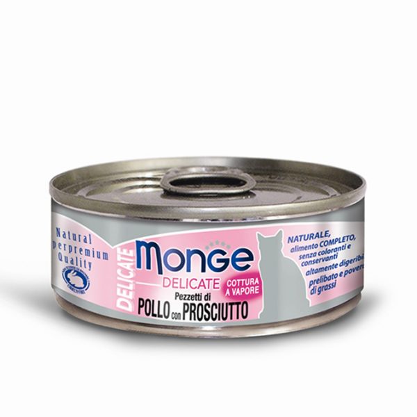 MONGE CAT DELICATE Can Chicken with ham 80gr