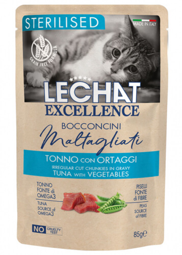 Cumpara  Pentru pisici - LECHAT EXCELLENCE POUCH CHUNKIES STERILIZED T..