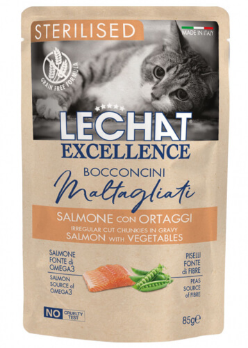 Cumpara  Pentru pisici - LECHAT EXCELLENCE POUCH CHUNKIES STERILIZED S..