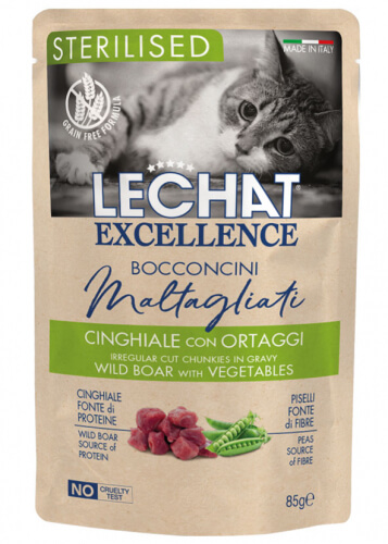 Cumpara  Pentru pisici - LECHAT EXCELLENCE POUCH CHUNKIES STERILIZED W..