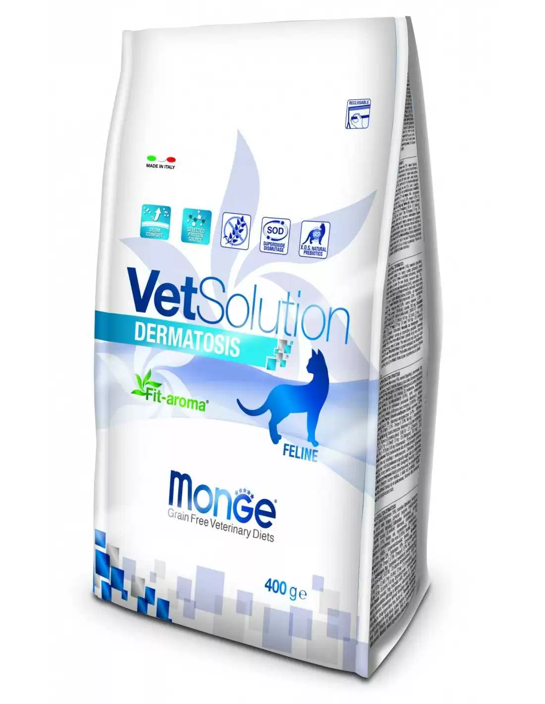 Купить  Сухой корм - MONGE DRY VETSOLUTION CAT DERMATOSIS 400g..