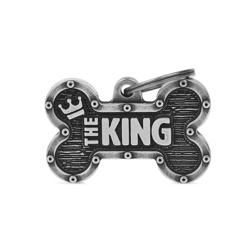 Medalion L BONE BRONX KING ANTIQUE SILVER