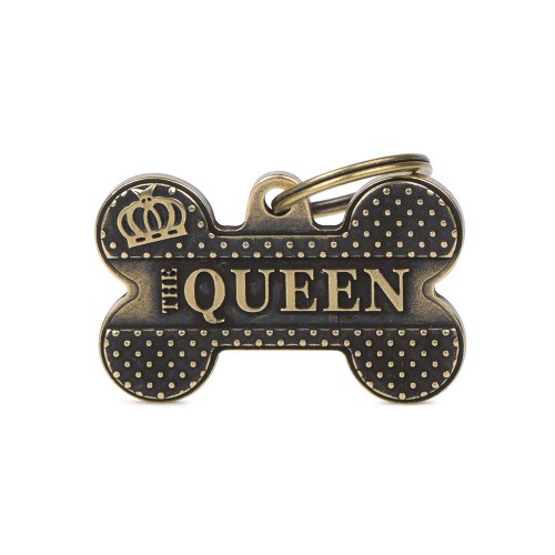 Medalion L BONE BRONX QUEEN ENGLISH BRASS