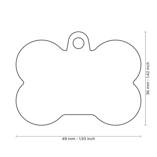 Медальон BLACK BONE XL ALU RUBBER