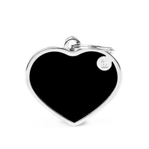 Medalion CUORE L NERO BASIC HANDMADE