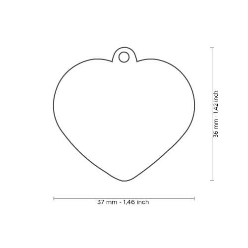 Medalion CUORE L ROSSO BASIC HANDMADE