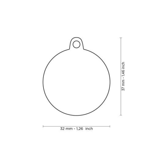 Medalion BIG CIRCLE GLITTER BLACK