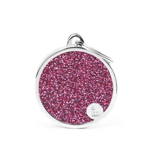 Medalion CERCHIO L GLITTER ROSA SHINE