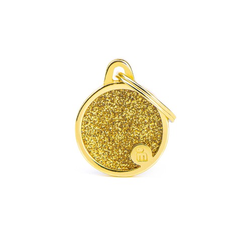 Медальон SMALL CIRCLE GLITTER GOLD
