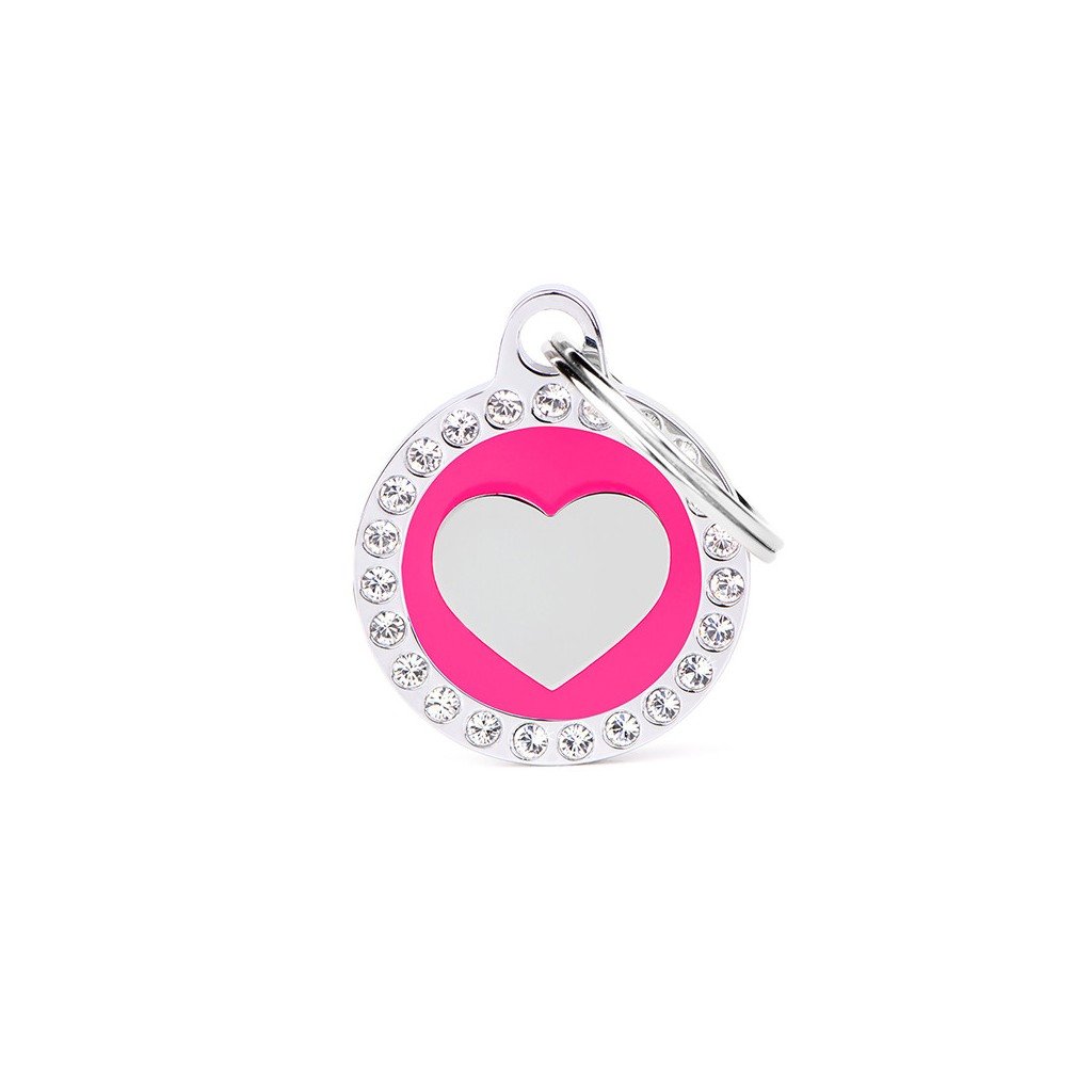 Медальон SMALL FUCHSIA CIRCLE HEART GLAM