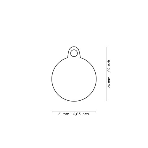 Медальон SMALL WHITE CIRCLE PAW GLAM