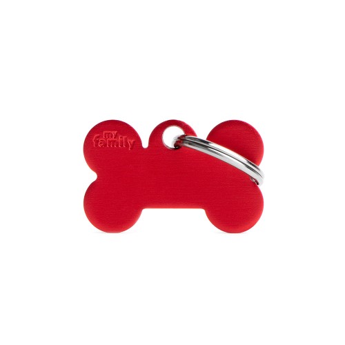 Medalion SMALL BONE ALUMINUM RED