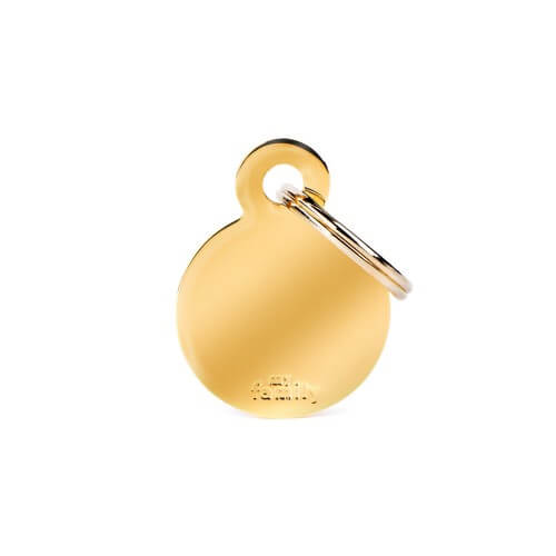 Medalion SMALL ROUND GOLDEN BRASS