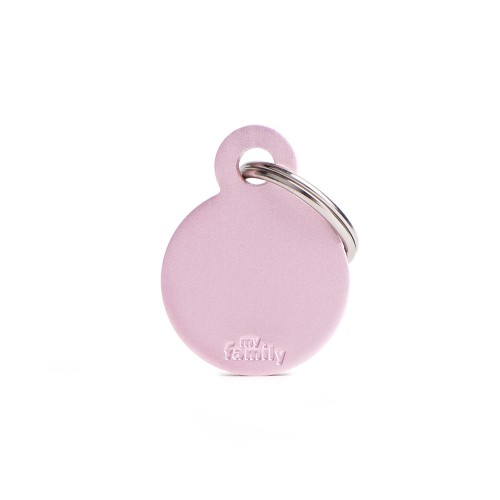 Medalion SMALL ROUND ALUMINUM PINK