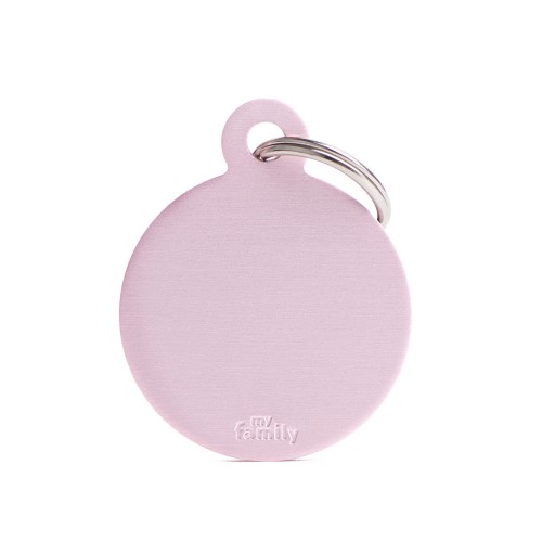 Medalion BIG ROUND ALUMINUM PINK