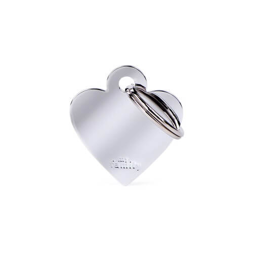 Medalion SMALL HEART CHROME PLATED BRASS