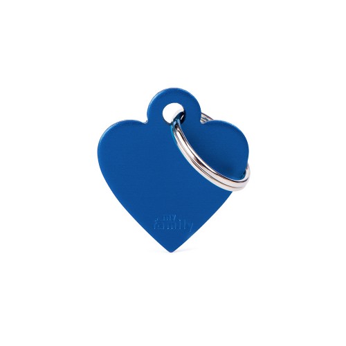 Medalion SMALL HEART ALUMINUM BLUE