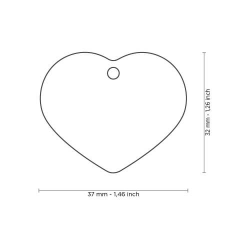 Medalion BIG HEART CHROME PLATED BRASS