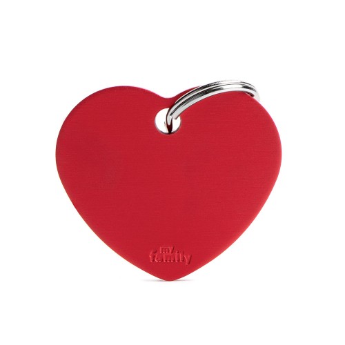 Medalion BIG HEART ALUMINUM RED