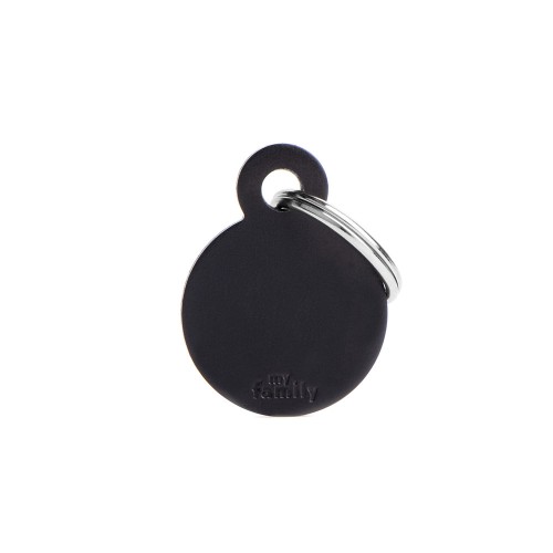 Medalion SMALL ROUND ALUMINUM BLACK