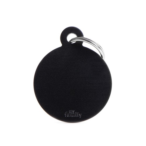 Medalion BIG ROUND ALUMINUM BLACK