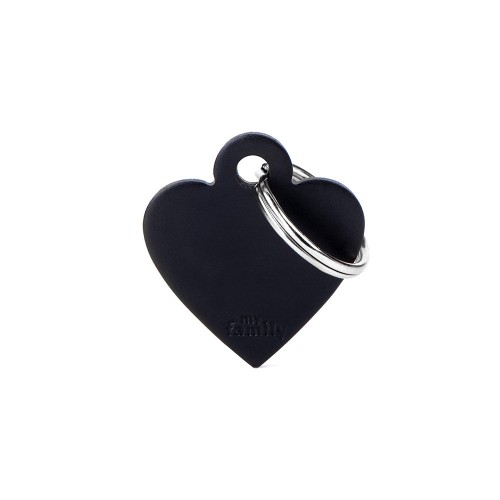 Medalion SMALL HEART ALUMINUM BLACK