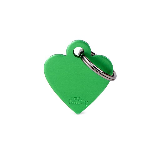 Medalion SMALL HEART ALUMINUM GREEN