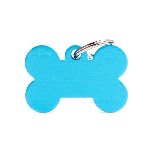 Medalion SMALL BONE ALUMINUM LIGHT BLUE