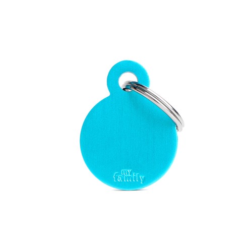 Medalion SMALL ROUND ALUMINUM LIGHT BLUE