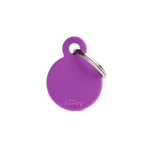 Medalion SMALL ROUND ALUMINUM PURPLE