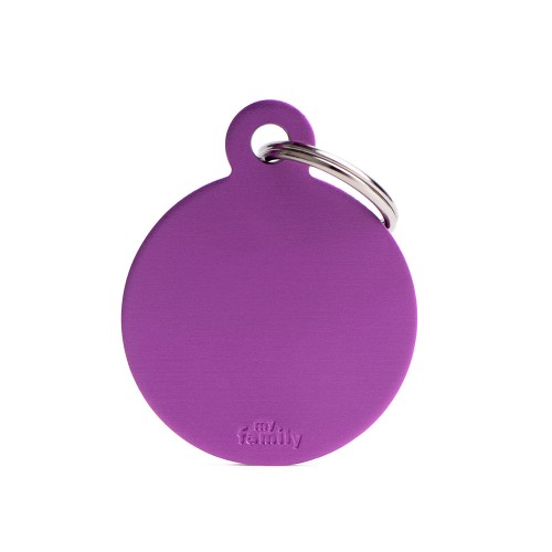 Medalion BIG ROUND ALUMINUM PURPLE