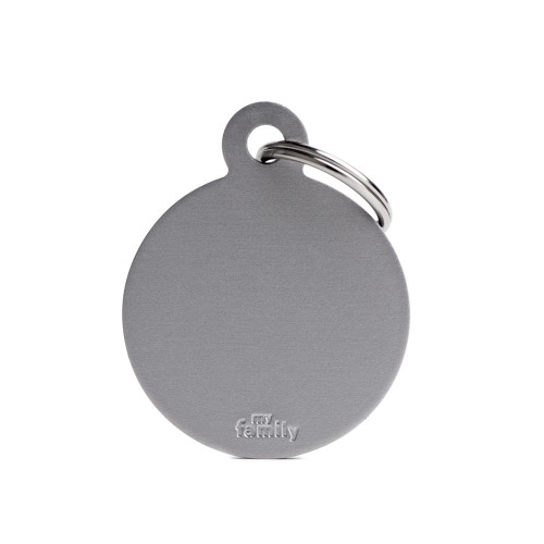 Medalion BIG ROUND ALUMINUM GREY