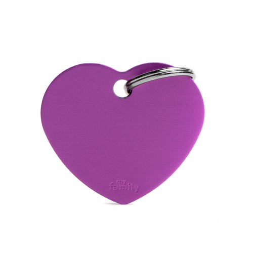Medalion BIG HEART ALUMINUM PURPLE