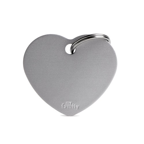 Medalion BIG HEART ALUMINUM GREY