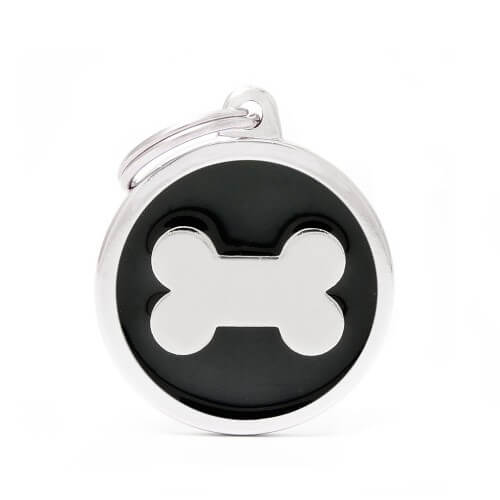Medalion BLACK BIG CIRCLE BONE